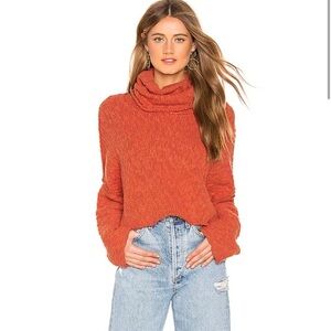 Free People big easy cowl knit pullover sweater